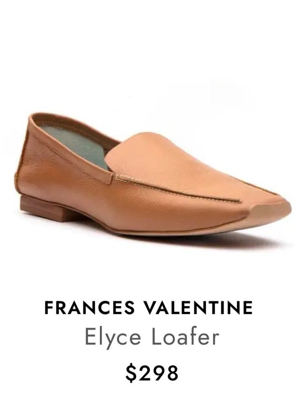 Frances Valentine Elyce Loafer in Cognac Leather